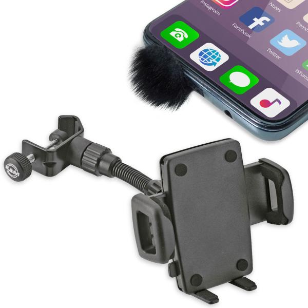 K&M 19747 Smartphone-Halter mit Fellwindschutz