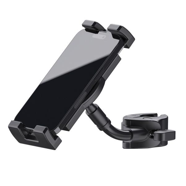 K-M Smartphone-Halter 19764 mit Klemme für Rohre und Stative mit Tuch