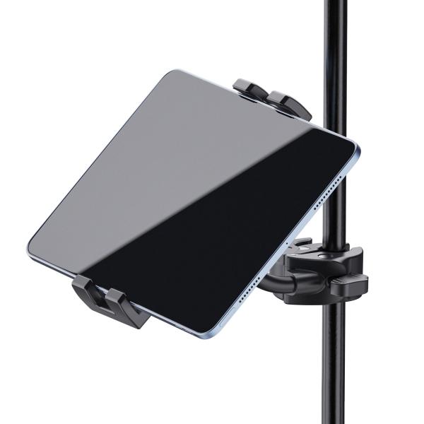 K-M Smartphone-Halter 19764 mit Klemme für Rohre und Stative mit Tuch
