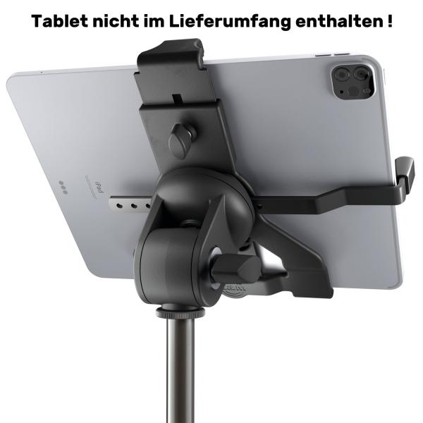 K-M Tablet-PC-Stativ 19775 Tablet Halter 10-16 Zoll mit Tuch
