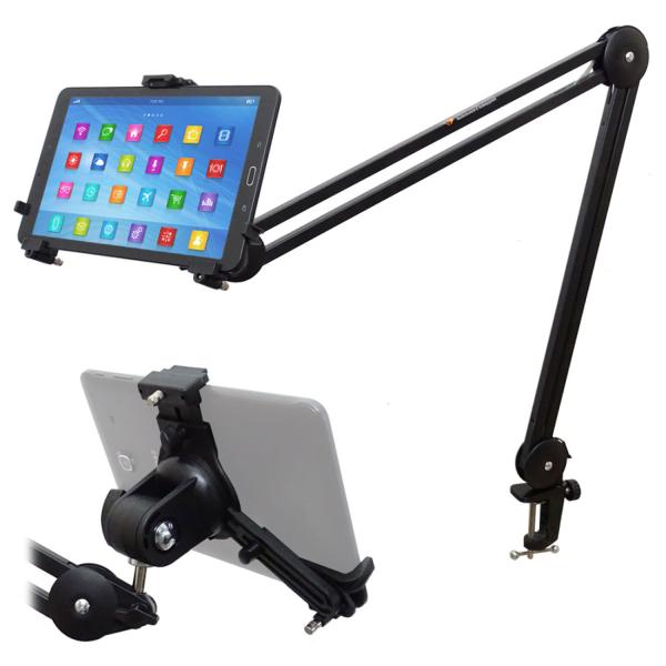 K&M 19790 Tablet-PC-Halter mit Gelenkarm Schwarz