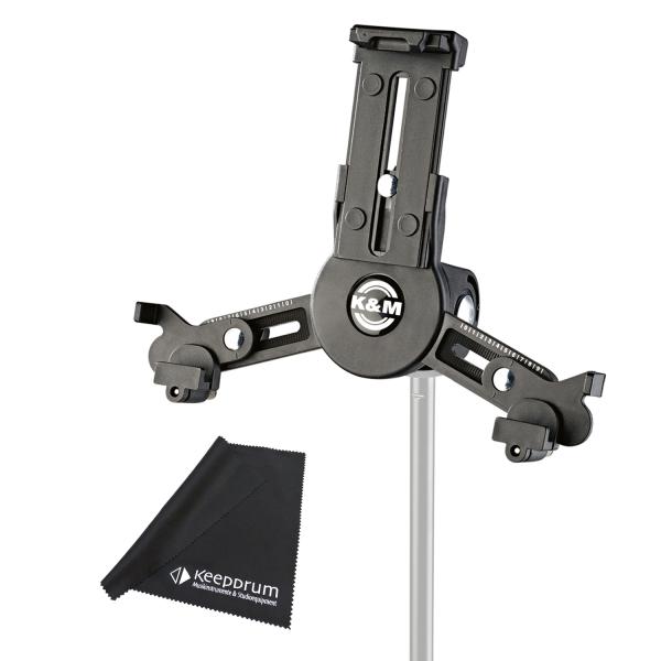 K&M 19795 Tablet-PC Stativ-Halter mit Mikrofasertuch