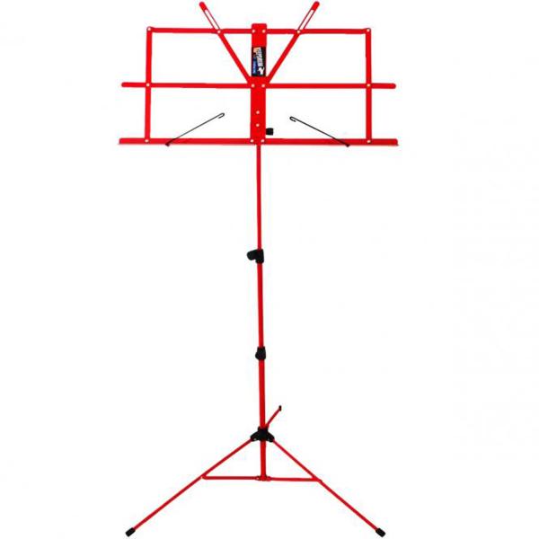 keepdrum MUS2RD Notenpult Rot mit 4 Notenklammern