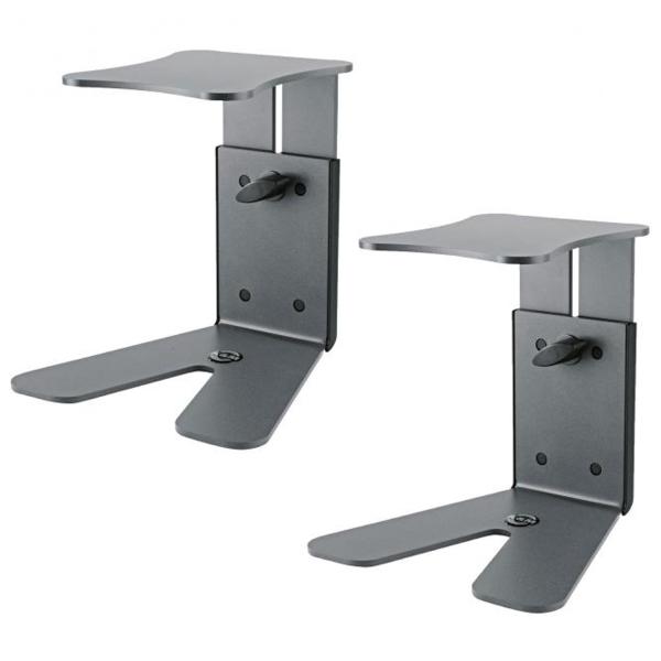 K&M 26772 Tischstativ für Boxen Basalt-Grau 2 Stück