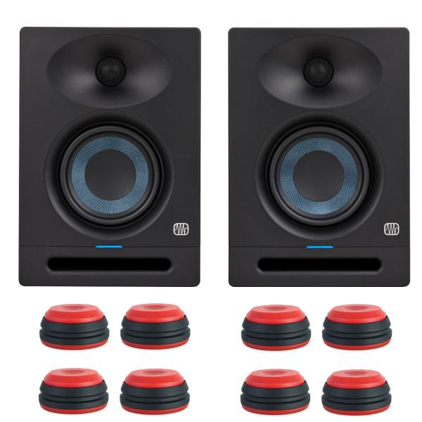 Presonus Eris Studio 4 Boxen 1 Paar mit Boxen-Füße in Rot