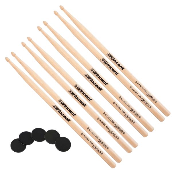 Wincent D. Erlandsson Sticks 4 Paar mit Damper Pads