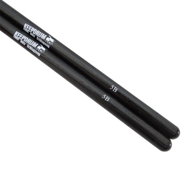 keepdrum 5BB Black Hickory Schlagzeugstöcke 12 Paar