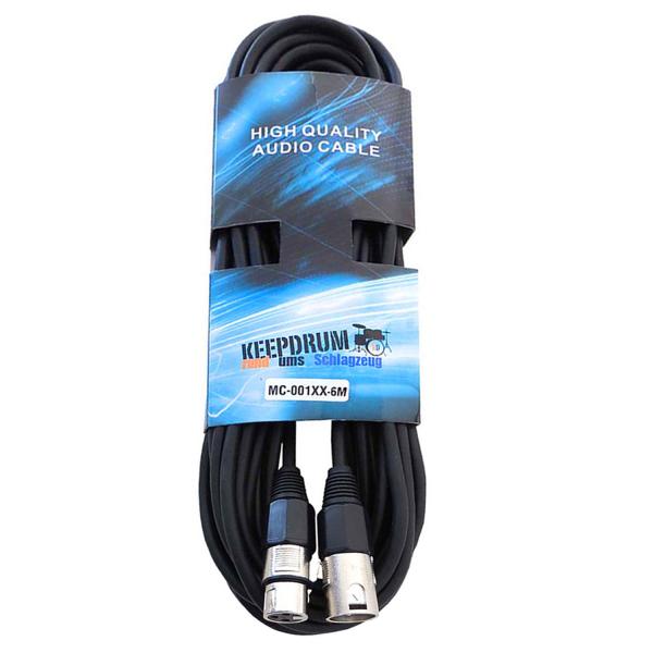 keepdrum PCMH1 Mikrofon-Spinne mit 6m XLR Kabel