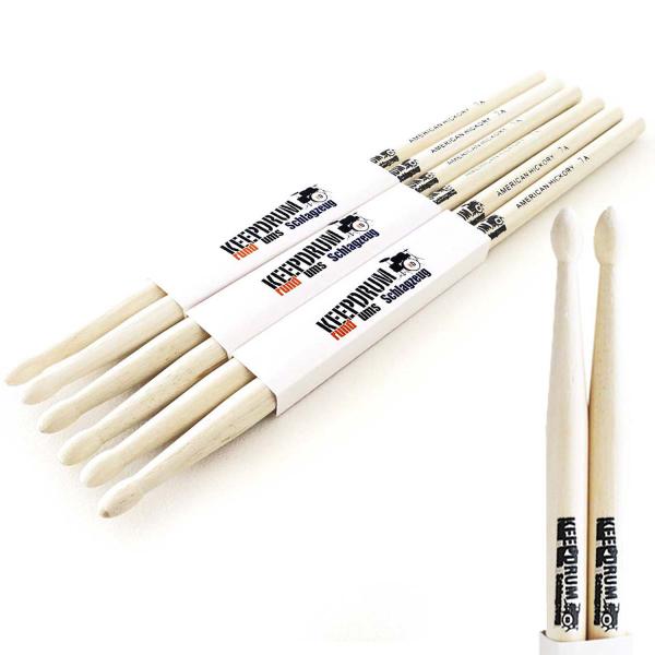 keepdrum 7A Hickory Drumsitcks 3 Paar