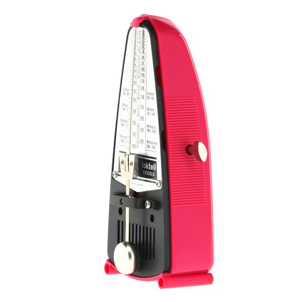 Wittner Metronom Taktell Piccolo mechanisch Dunkelrosa mit Tuch