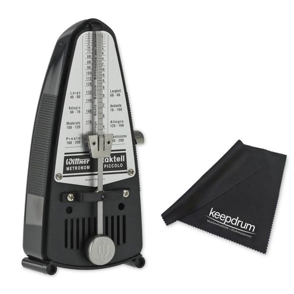 Wittner Metronom Taktell Piccolo mechanisch Schwarz mit Tuch