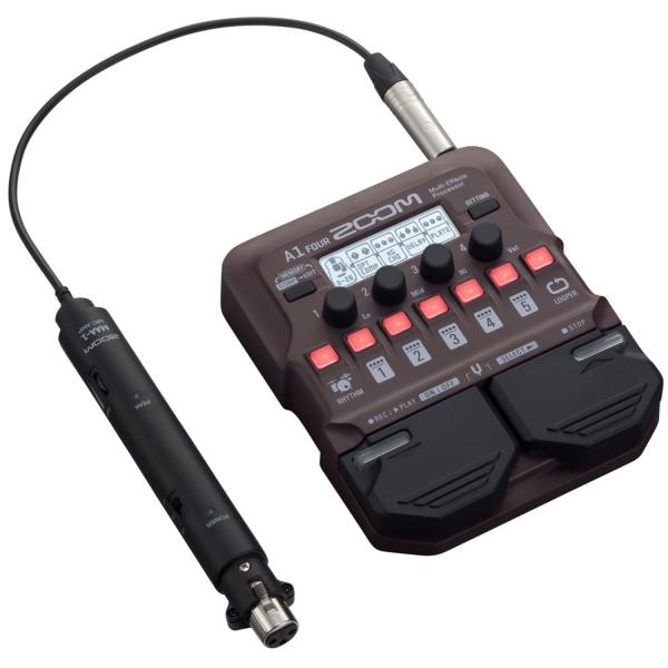 Zoom A1 Four Effektgerät mit XLR-Kabel