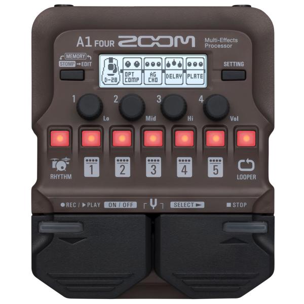 Zoom A1 Four Effektgerät mit Klinkenkabel 3m