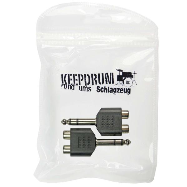 keepdrum ADA062 Adapter Stereo Cinch RCA Buchse - 6,3mm Klinke 2STÜCK