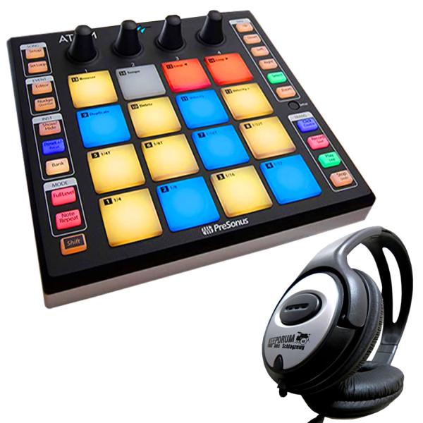 Presonus ATOM Pad DAW Controller mit Kopfhörer