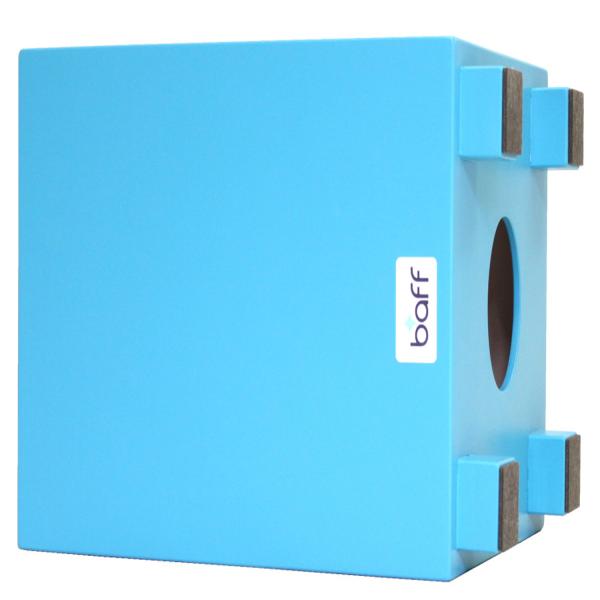 Baff Kinder Trommel-Hocker Cajon Blau mit Sitzpad
