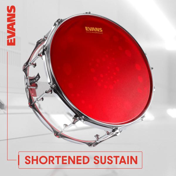Evans B14HR Hydraulic Red Coated Snare Fell 14