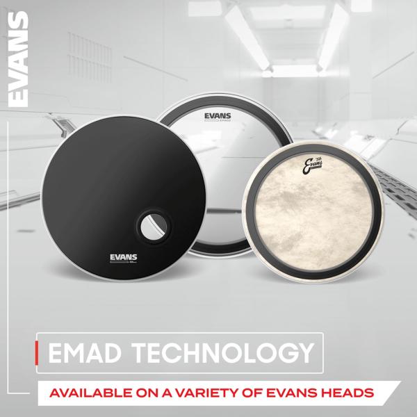 Evans BD24EMADCW 24 Bassdrum Fell White Coated