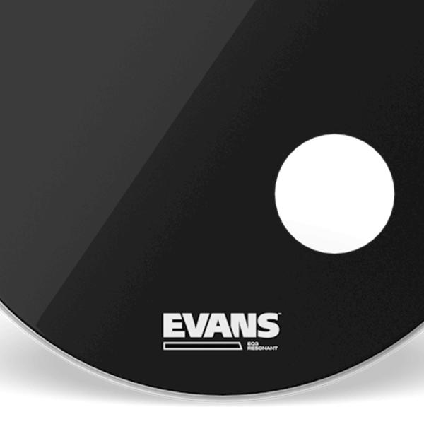 Evvans BD22RB EQ3 Resonanzfell Schwarz 22 Zoll