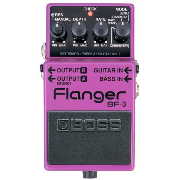 Boss BF-3 Flanger mit Gitarren-Kabel