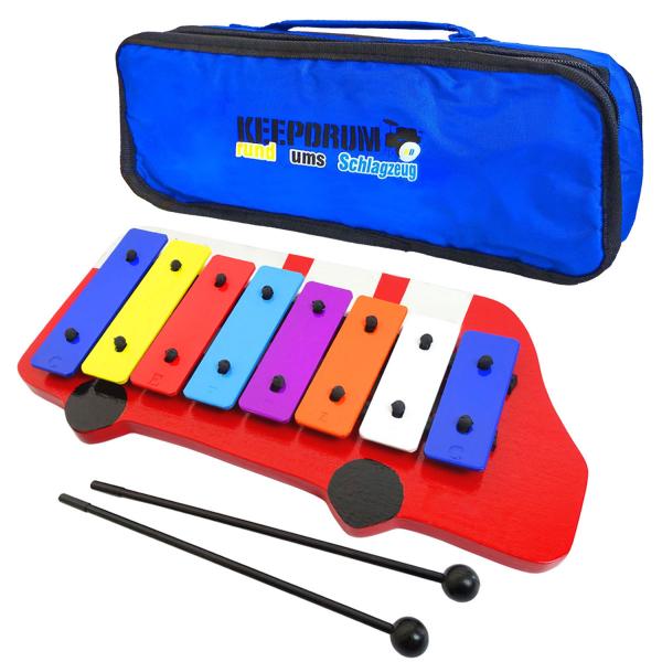 keepdrum Glockenspiel Feuerwehr-Auto mit Tasche MB02