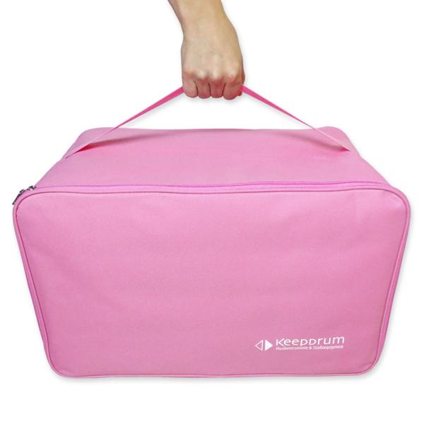 keepdrum CB-01PK Cajon-Tasche Pink mit Sitz-Pad