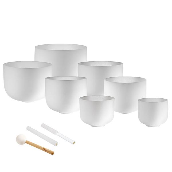 Meinl Sonic Energy CSBSETCHA Crystal Singing Bowl Chakra Set inkl Schlägel