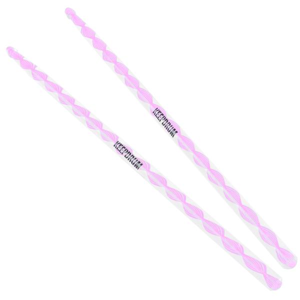 keepdrum DA-P Acryl Schlagzeugstöcke 5B  Pink mit Schlüsselanhänger Pink Flieder