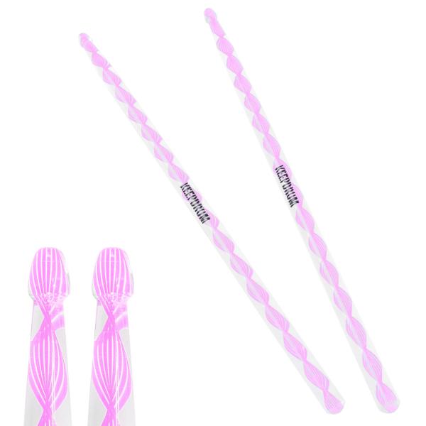 keepdrum DA-P Acryl Schlagzeugstöcke 5B  Pink mit Schlüsselanhänger Pink Flieder