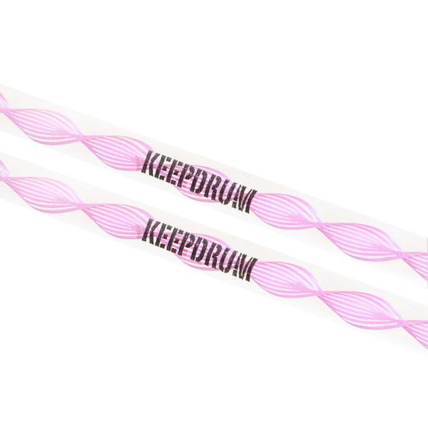 keepdrum DA-P Acryl Schlagzeugstöcke 5B  Pink mit Schlüsselanhänger Pink Flieder