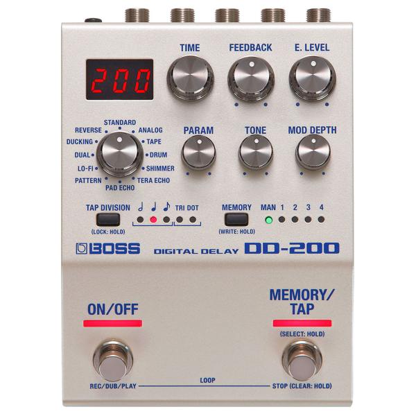 Boss DD-200 Digital Delay Effekt-Gerät mit Netzteil