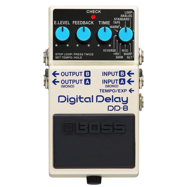 Boss DD-8 Digital mit FS-5U Fußtaster mit Patchkabel