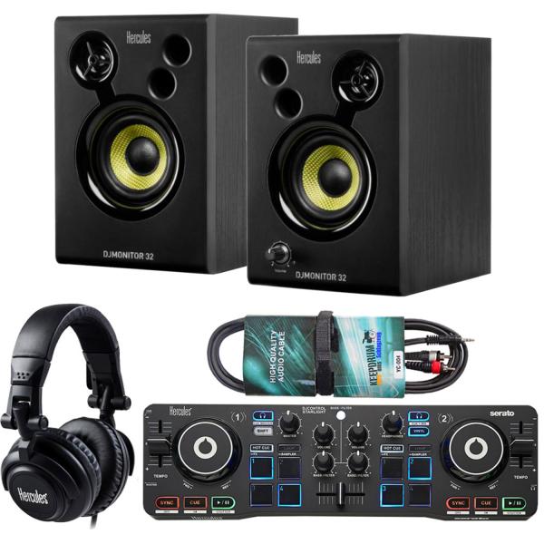 Hercules DJ Starter Kit DJ-Controller Set mit Kabel