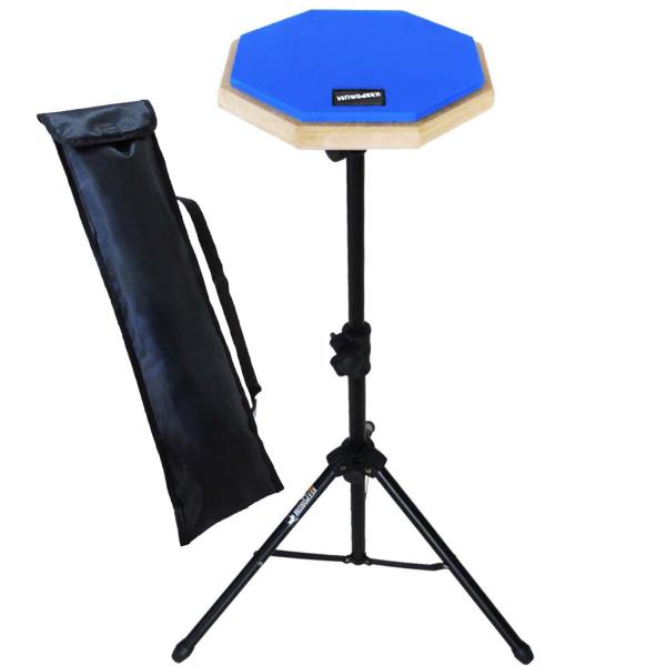keepdrum DP-BL8 Pad Blau mit Stativ mit Hocker mit Sticks