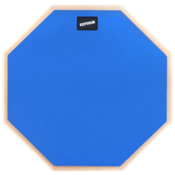 keepdrum DP-BL12 Schlagzeug Übungs-Pad Blau 12