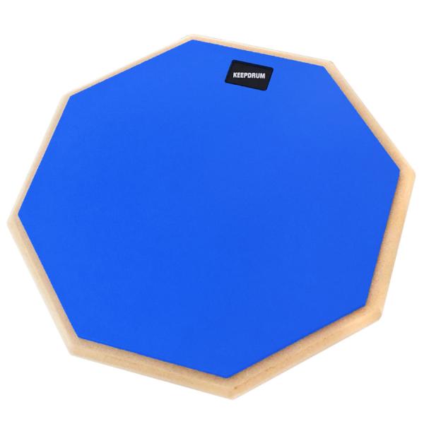 keepdrum DP-BL12 Drum Practice Pad Blau 12 mit Schlagzeugstöcken
