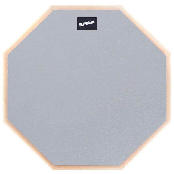 keepdrum DP-GY12 Drum Practice Pad Grau 12 mit Schlagzeugstöcken