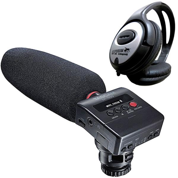Tascam DR-10SG Richtmikrofon  mit Kopfhörer