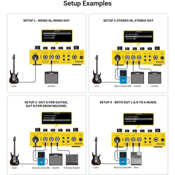 Nux Effektgerät Dual Loop Stereo Looper-Pedal mit Kabel
