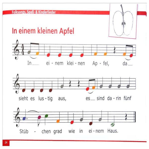 keepdrum Glockenspiel Auto mit Noten