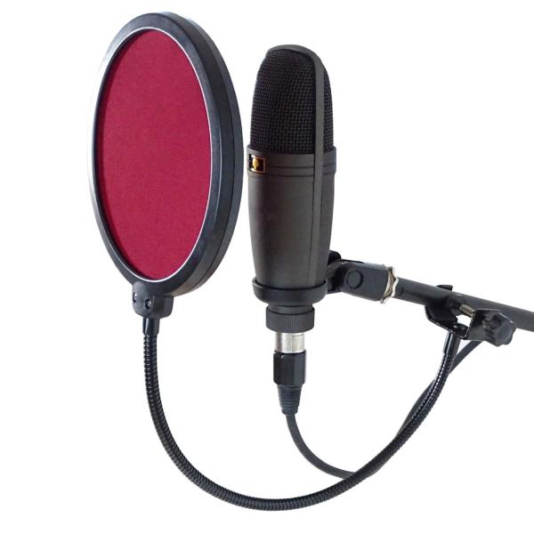 keepdrum EMH019RD Mikrofon-Popschutz Rot