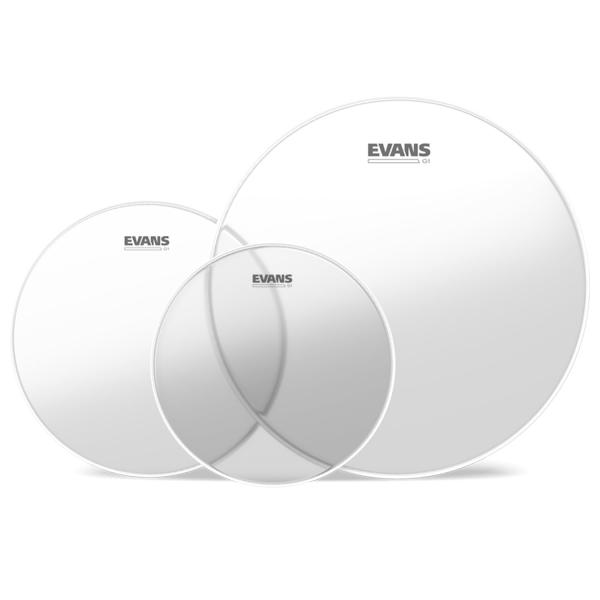 Evans ETP-G1CLR-S Clear 12-13-16 Zoll mit keepdrum KDP Damper Pads Set