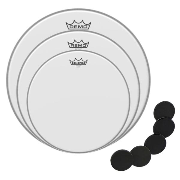 Remo Emperor Coated Fusion Fell-Set  mit keepdrum Pads
