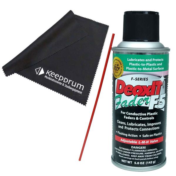 Caig DeoxIT F5S-H6 Faderlube Spray mit Mikrofasertuch