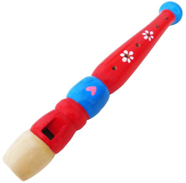 keepdrum KFL1RD Flöte aus Holz für Kinder Rot