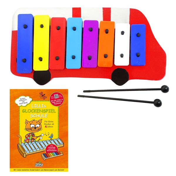 keepdrum Feuerwehr Auto Glockenspiel mit Lillis Glockenspiel Schule