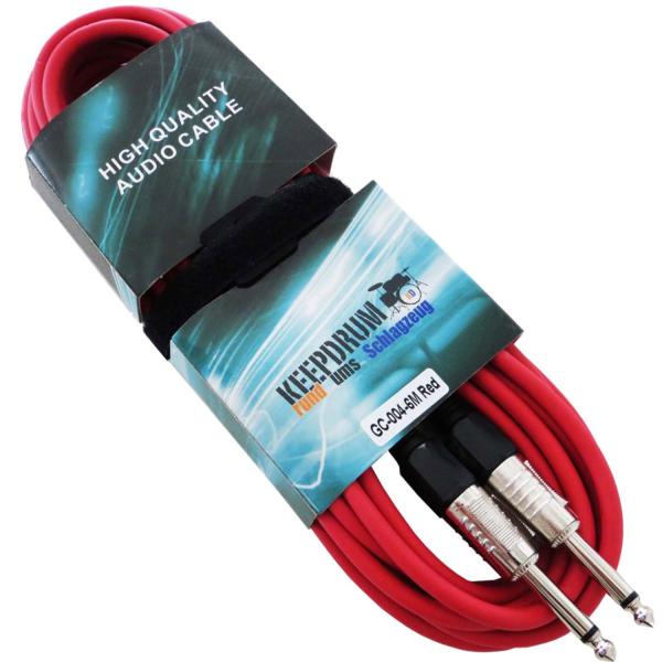 keepdrum 5x Mono-Klinkenkabel 6m Farben-Set