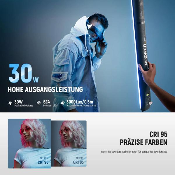 Neewer Stablicht GC30C aufblasbare LED-Stableuchte