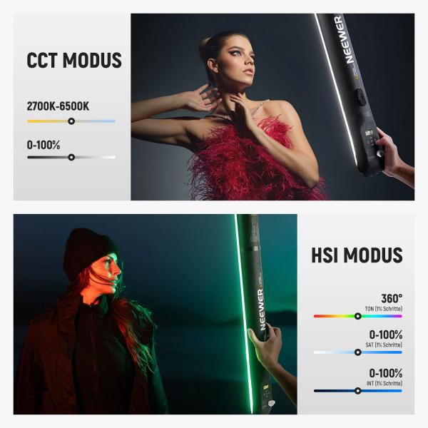 Neewer Stablicht GC30C aufblasbare LED-Stableuchte