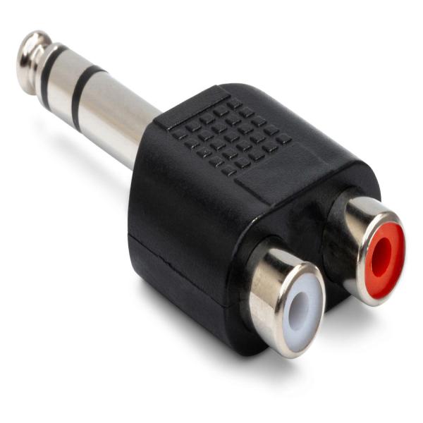 Hosa GPR484 Adapter 2x Cinch-Kupplung auf 6,3 mm TRS